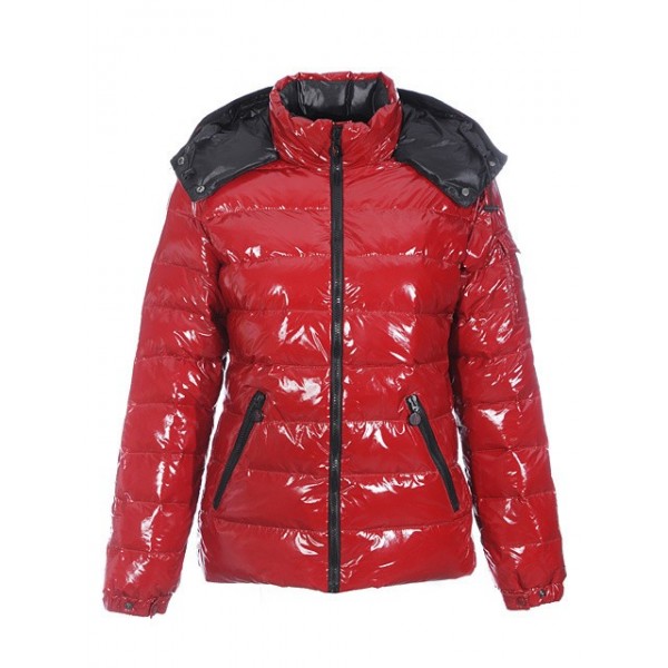 Moncler Fashion rosso Breve Mock Collar E Zipper caldo Cappotti uscita